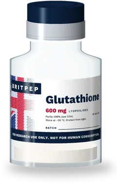 Glutathione (reduced) research peptide vial