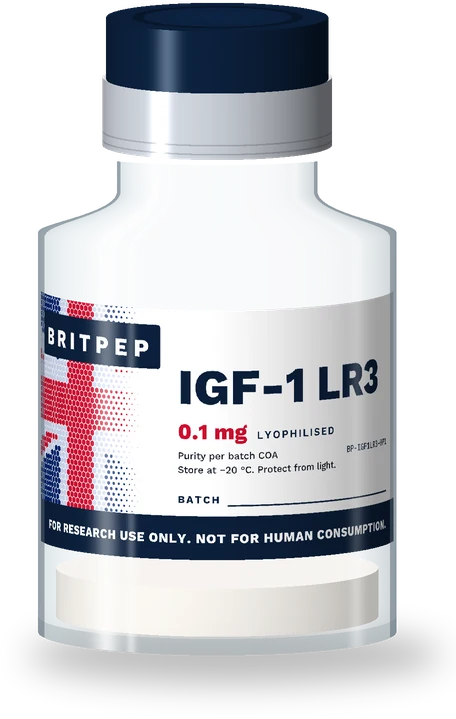 IGF-1 LR3 0.1 mg research peptide vial
